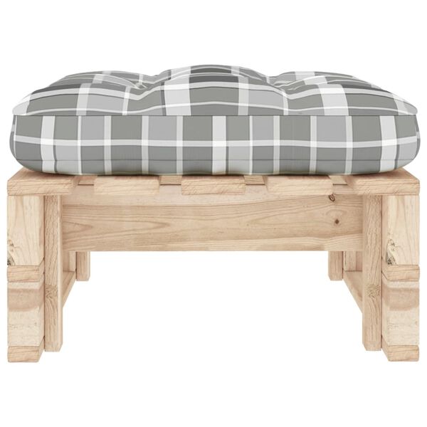 vidaXL Otomana de paletes para jardim pinho impregnado