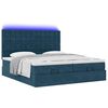 vidaXL Estrutura cama otomana colch&otilde;es 180x200 cm veludo azul escuro