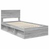 vidaXL Estrutura da Cama com cabeceira Cinza Sonoma 100 x 200 cm