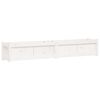 vidaXL Vaso/floreira de jardim 180x31x31 cm pinho maci&ccedil;o branco