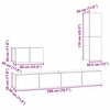 vidaXL Gabinete de TV de Parede Montado na parede 4 pcs Madeira Antiga