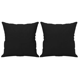vidaXL Almofadas decorativas 2 pcs 40x40 cm tecido de microfibra preto