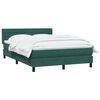 vidaXL Cama com molas/colch&atilde;o 160x220 cm veludo verde-escuro
