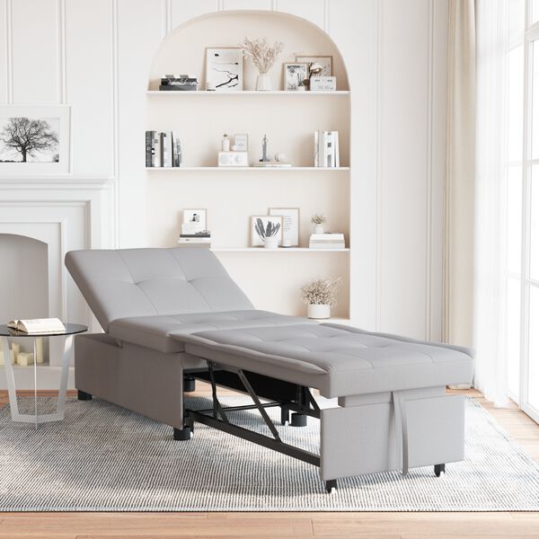 vidaXL Sof&aacute;-Cama Cinzeto 194 x 50 x 82 cm Contraplacado