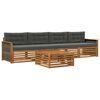 vidaXL Conjunto de Sof&aacute;s para Exterior 5 pcs Natural e Antracite