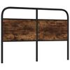 vidaXL Cabeceira de cama 135 cm derivados madeira/aço carvalho fumado
