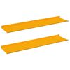 vidaXL Prateleira Flutuante 2 pcs Amarelo Mostarda 80 x 18 x 2,5 cm