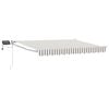 vidaXL Toldo retr&aacute;til manual com LEDs Cinza Claro e Branco