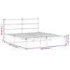 vidaXL Estrutura de cama com cabeceira 160x200 cm metal branco