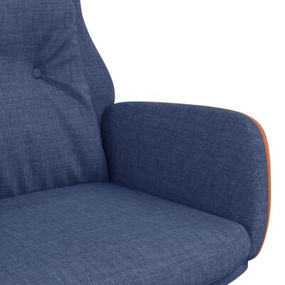 vidaXL Cadeira de descanso PVC e tecido azul