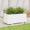 vidaXL Vaso/floreira de jardim 110x60x49,5 cm pinho maci&ccedil;o branco