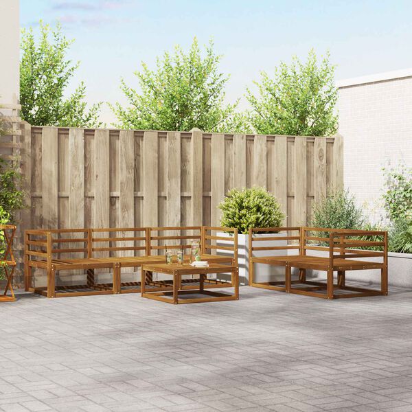 vidaXL Conjunto de Sof&aacute;s para Exterior 6 pcs Natural