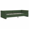 vidaXL Sof&aacute;-cama c/ colch&atilde;o e sa&iacute;da USB 90x200 cm tecido verde-escuro