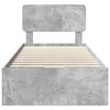 vidaXL Estrutura da Cama com cabeceira Cinzento Concreto 75 x 190 cm