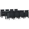 vidaXL Conjunto de Jantar para Jardim 9 pcs Antracite Polipropileno