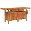 vidaXL Bancada de trabalho + gavetas/tornos 192x62x83 cm ac&aacute;cia maci&ccedil;a