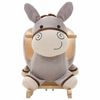 vidaXL Animal de baloi&ccedil;ar burro em pel&uacute;cia 60x32x55 cm cinzento