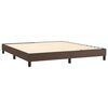 vidaXL Cama box spring c/ colch&atilde;o/LED 160x200 cm couro artif. castanho
