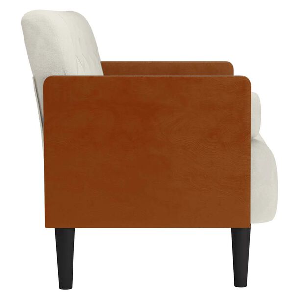 vidaXL Sof&aacute;-luvas com rolos 110 cm veludo creme