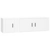 vidaXL 2 pcs conjunto m&oacute;veis de TV derivados de madeira branco