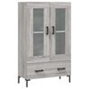 vidaXL Arm&aacute;rio alto derivados de madeira 69,5x31x115cm cinza sonoma