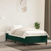 vidaXL Estrutura de cama sem colch&atilde;o 90x190 cm veludo verde-escuro