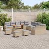 vidaXL Conjunto de Sofá de Jardim 14 pcs Bege e Cinza Claro