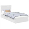 vidaXL Cama com Armazenamento Branco 90 x 190 cm Derivados de Madeira