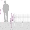 vidaXL Cerca com Postes Cinzeto 0.6 x 25 m A&ccedil;o