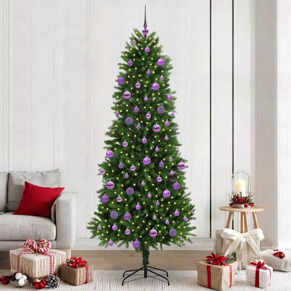 vidaXL &Aacute;rvore de Natal com 300 LEDs com suporte Verde 240 cm PE