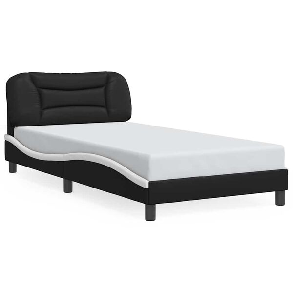 vidaXL Estrutura de cama sem colch&atilde;o Hvar 100x200 cm couro artificial