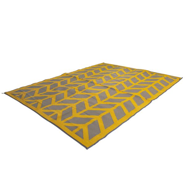 Bo-Camp Tapete de exterior Chill mat Flaxton 2x1,8 m M amarelo ocre
