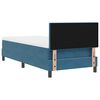 vidaXL Cama Box com colch&atilde;o Azul Escuro 90 x 200 cm Veludo