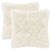 vidaXL Almofada com travesseiro HEERLEN 2 unid. Branco Fleece PV