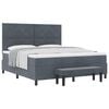 vidaXL Cama Box com cabeceira Cinzento escuro 200 x 180 cm Veludo