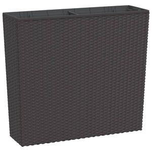 vidaXL Vaso com interior remov&iacute;vel 12 / 44 L vime PP castanho
