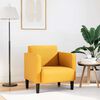 vidaXL Poltrona com apoio de braços 54cm tecido corduroy amarelo-claro