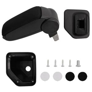 vidaXL Apoio de bra&ccedil;o para carro 15x32x(40-52) cm ABS preto