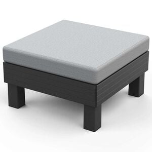 Keter Garden Elements Single Hocker Graphite com almofada cinza claro