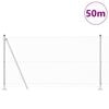 vidaXL Poste de Cerca Prateado 50 x 1,2 m (malha de 19 x 19 mm) A&ccedil;o