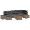 vidaXL Conjunto de Sof&aacute; de Jardim 8 unid. Cinzeto vime PE