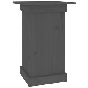 vidaXL Suporte de vasos 40x40x60 cm madeira de pinho maci&ccedil;a cinza