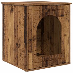 vidaXL Casa para Gatos Madeira antiga 53 x 52 x 62 cm