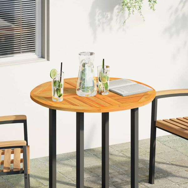 vidaXL Tampo de mesa redondo &Oslash;80x2,2 cm madeira de ac&aacute;cia maci&ccedil;a