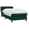 vidaXL Cama com molas/colch&atilde;o verde-escuro 90x210 cm veludo