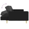 vidaXL Sof&aacute;-cama de 2 lugares com apoio de p&eacute;s tecido preto