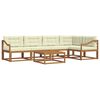 vidaXL Conjunto de Sof&aacute;s para Exterior 6 pcs Natural e Creme