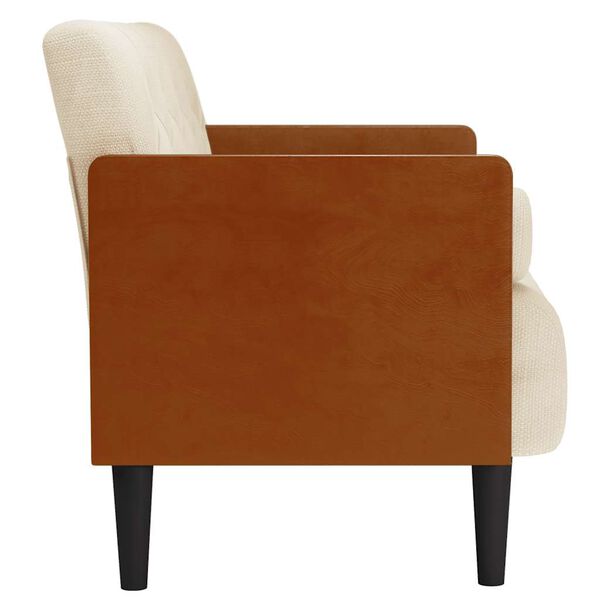 vidaXL Sof&aacute;-luvas com rolos 110 cm linho