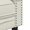 vidaXL Sofá chesterfield veludo creme