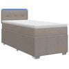 vidaXL Cama box spring com colch&atilde;o Cinzento-acastanhado 100 x 200 cm